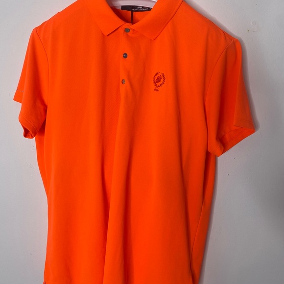 Ralph Lauren RLX XL  CORAL COLOR  Wicking Polo Shirt Snap Buttons NWT - Picture 3 of 14